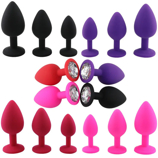 3 Size Silicone Butt Plug Anal Plug Unisex Sex Stopper Adult Toys for