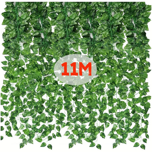 11M Artificial Plant Green Ivy Leaf Garland Fake Plant Creeper Hanging